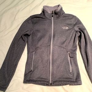 North Face zippered gray sweater